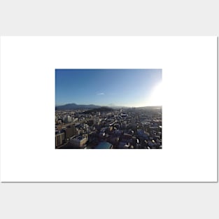 Mt. Fuji from a Drone in Shizuoka Japan Posters and Art